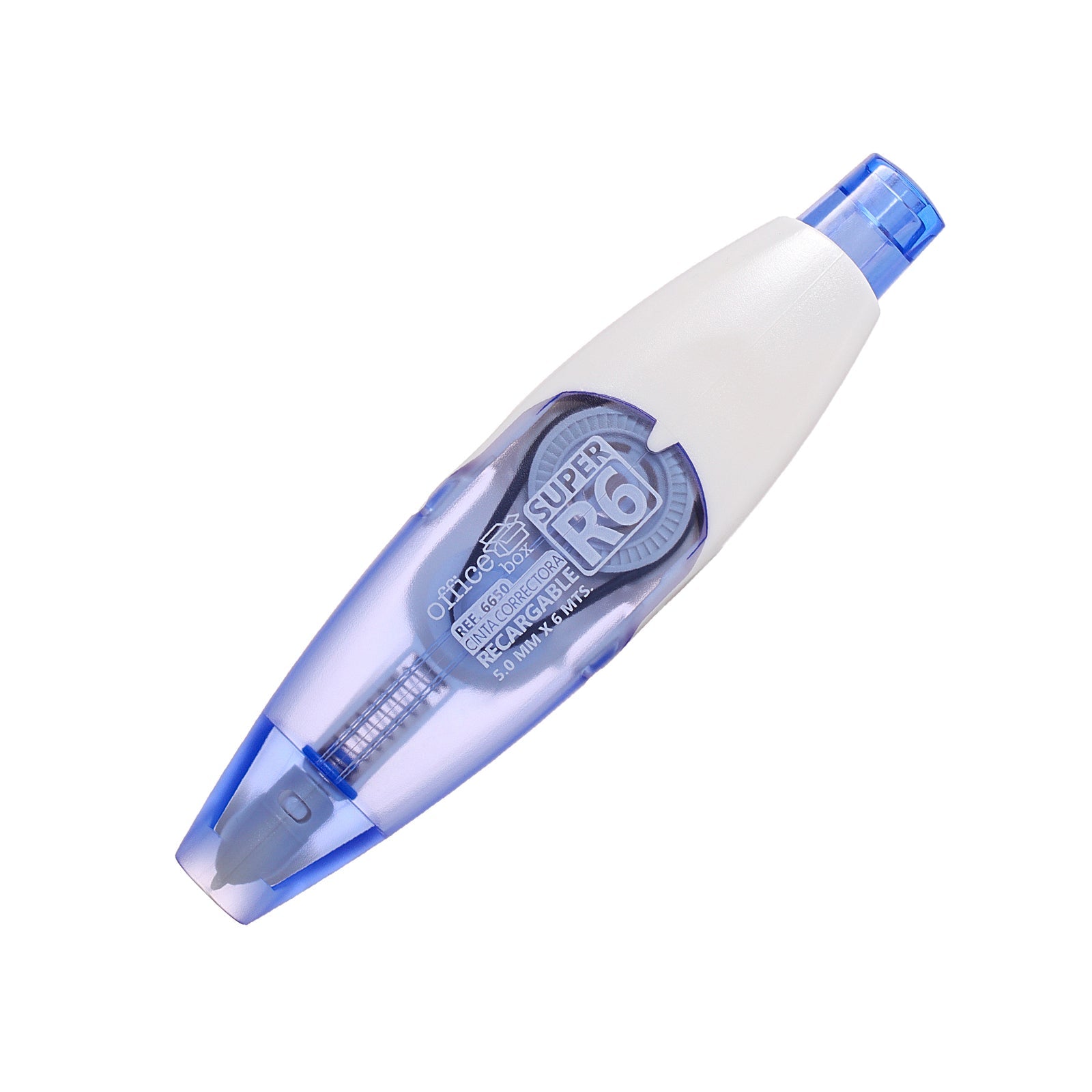 SDI Super R6 + 3 Recambios- Cinta Correctora Retráctil y Recargable de 5 mm de Ancho. Azul