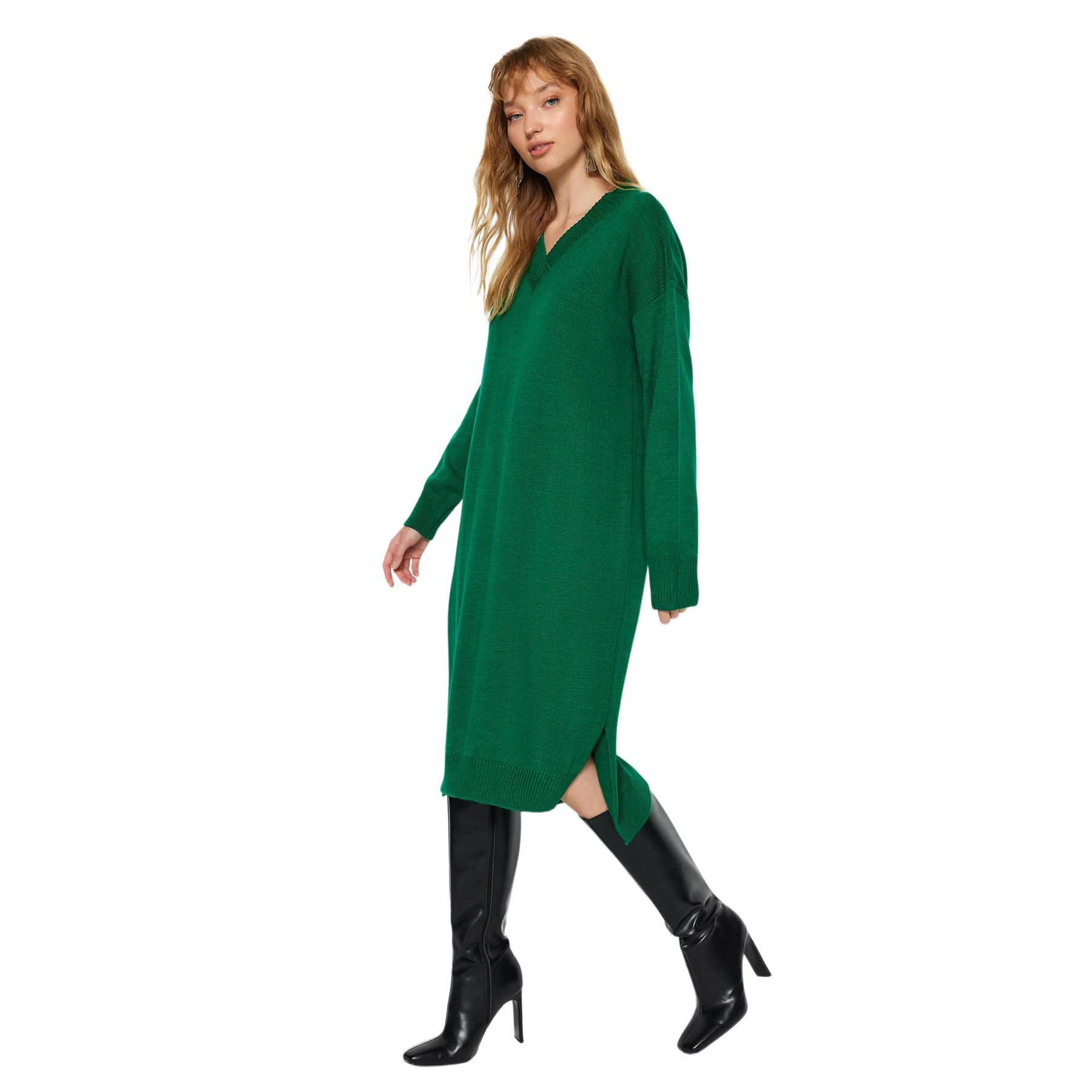 Trendyol Vestido De - Elegante Y Moderno Esmeralda Mujer Mediano