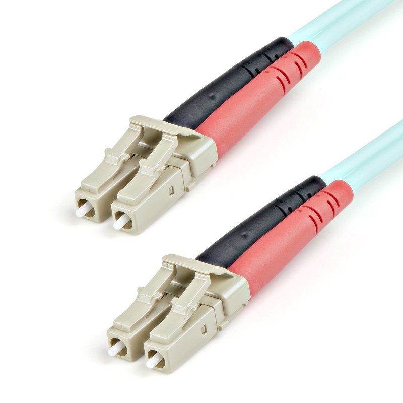 StarTech.com - Cable de 1m de Fibra Óptica Multimodo OM3 LC a LC UPC - Full Duplex 50/125µm - para Redes de 100G - LOMMF/VCSEL - A50FBLCLC1