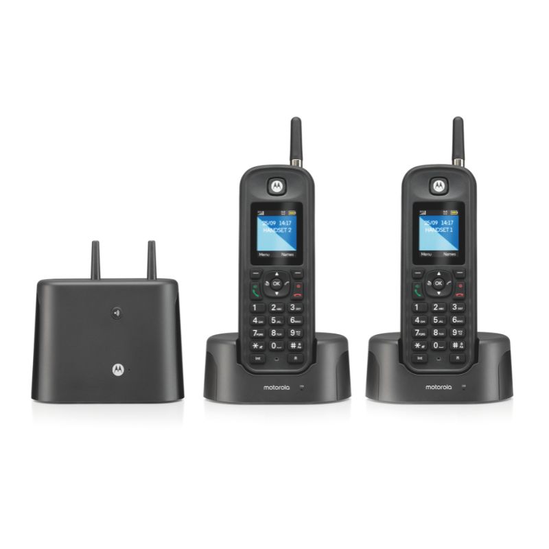 Motorola Voice O202 Teléfono Inalámbrico con opción pack. Profesional de Largo Alcance hasta 1 km, IP67 Resistente al Agua y Polvo, Uso Industrial, Manos Libres, Carga Inductiva