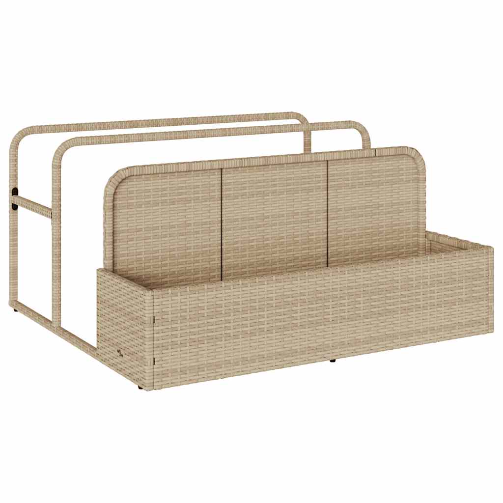 vidaXL Almacenamiento para flotadores de piscina 110x100x57 cm, poliratán Multicolor