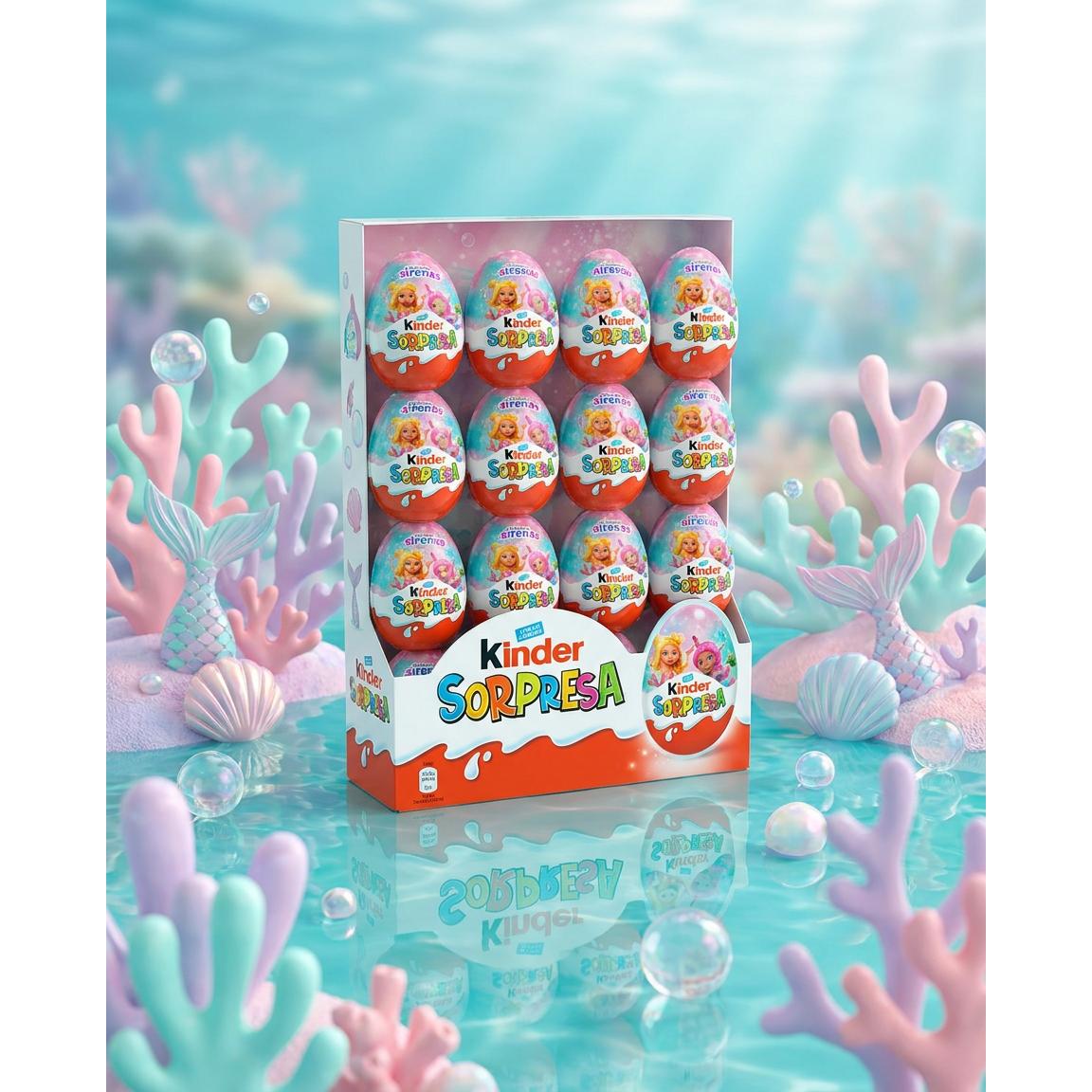 Kinder Huevos de Chocolate con Sorpresa - Sirenas - 24 unidades | Miravia