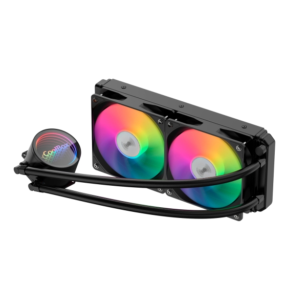 Coolbox infinite liquid240 kit de refrigeracion liquida - argb - tdp 250w - compatibilidad universal - color negro