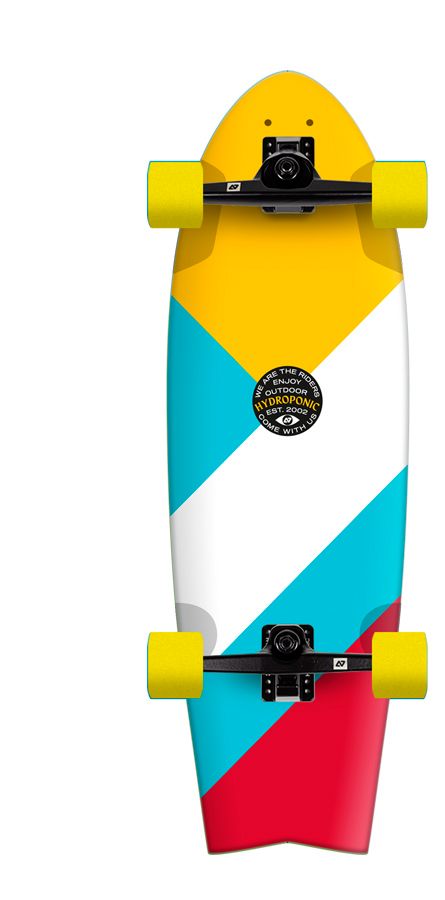 SURFSKATE HYDROPONIC FISH 31,5'' L0126-05 VORTEX 2.0 YELLOW RED