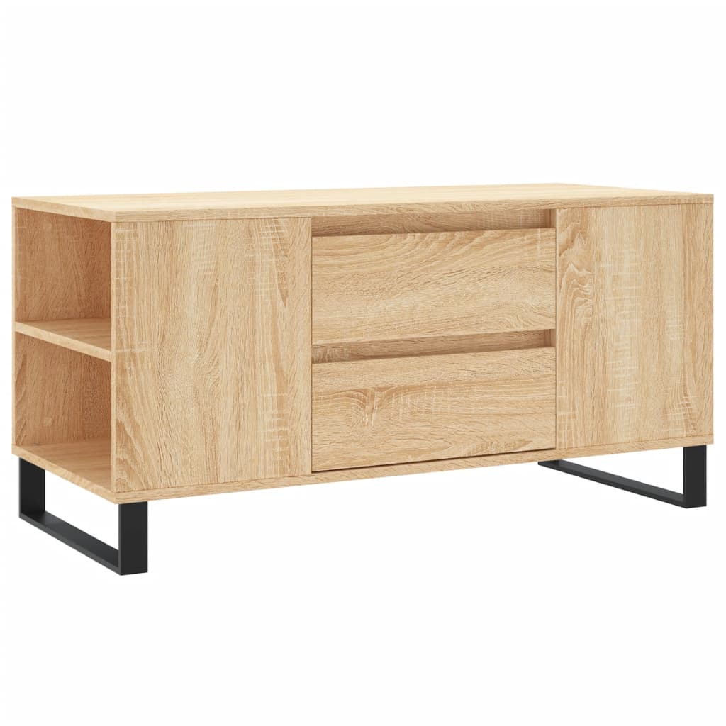 Vidaxl Mesa de Centro de Madera de 102x44,5x50 Cm - Blanco y Negro - Mesita de Salón