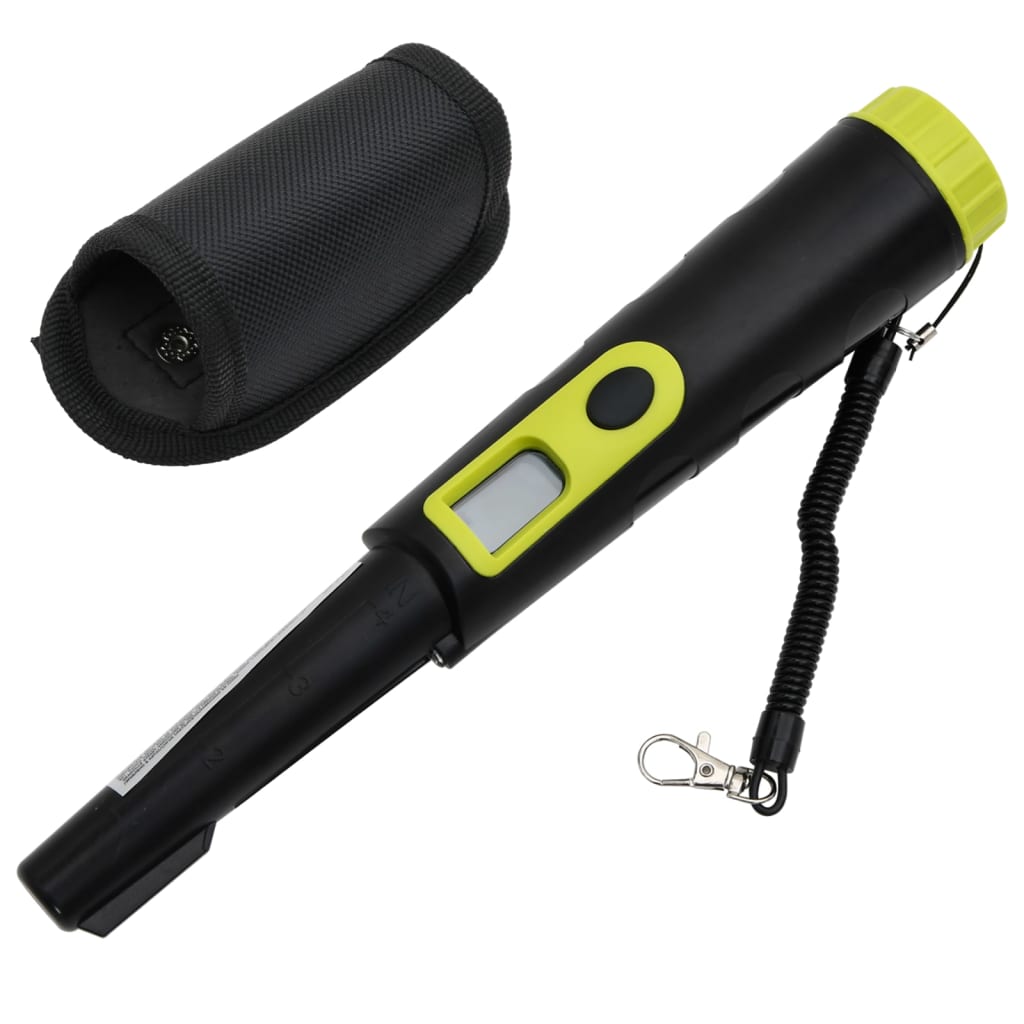 vidaXL Puntero detector de metales negro y amarillo Modelo without lcd, with lcd