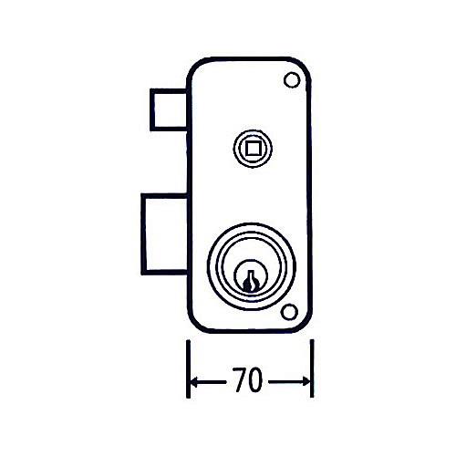 Cerradura sobreponer MCM 2556 BPR 70 izquierda