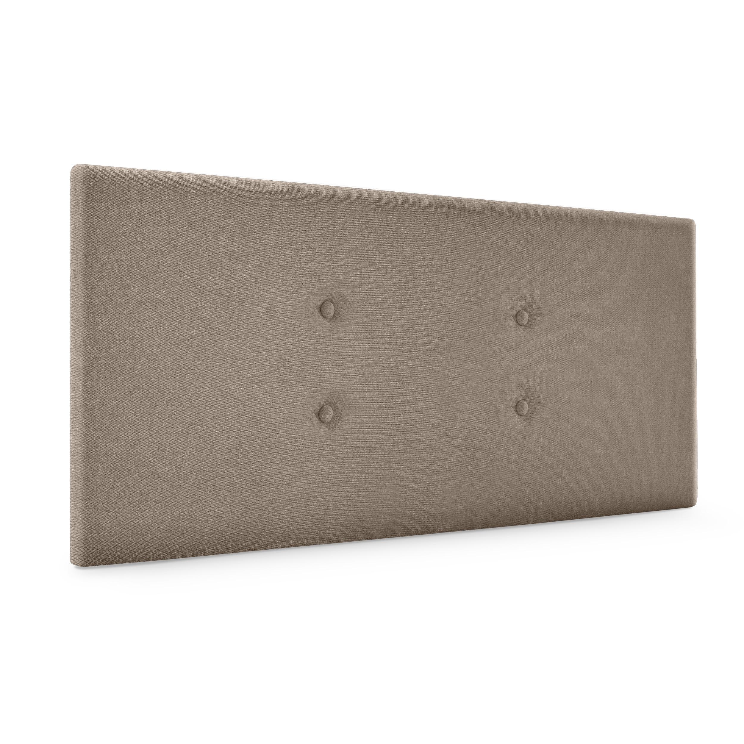 DHOME Cabecero de Polipiel o Tela Acualine con 2 Hileras de Botones Colores Cabezal Tapizado Cama Lujo (Tierra Tela)