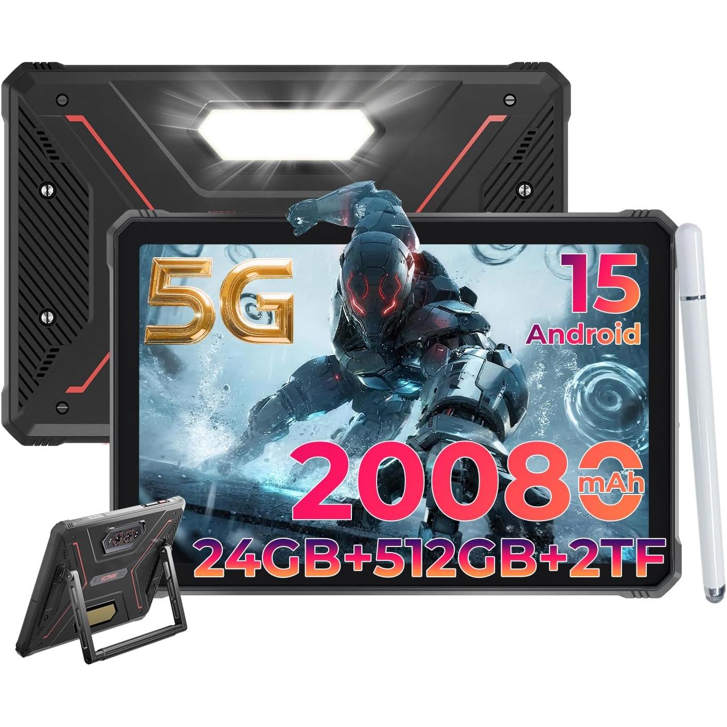 HOTWAV R9 Ultra 5G Tablet 24GB+512GB 20080mAh 2K 11" Pulgadas, 64MP + 16MP + 20MP Cámara Android 15 Dual sim Tablette