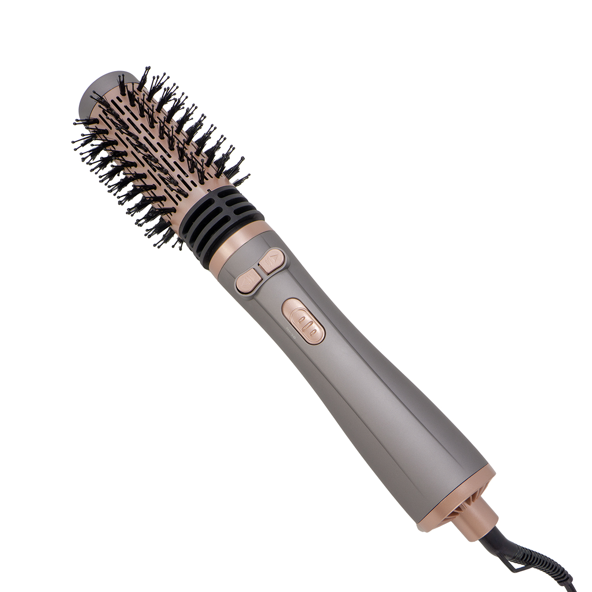 Cepillo secador rotativo Jocca 3 en 1: secador, rizador y voluminizador, 3 temperaturas, 2 velocidades, cabezal giratorio bidireccional, 2 cepillos intercambiables (38mm y 50mm), revestimiento cerámico, cable giratorio 360°, golpe de aire frío, 1000-1200W