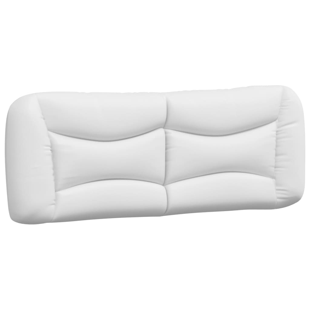 vidaXL Cabecero de cama acolchado Hvar cuero sintético blanco 140 cm