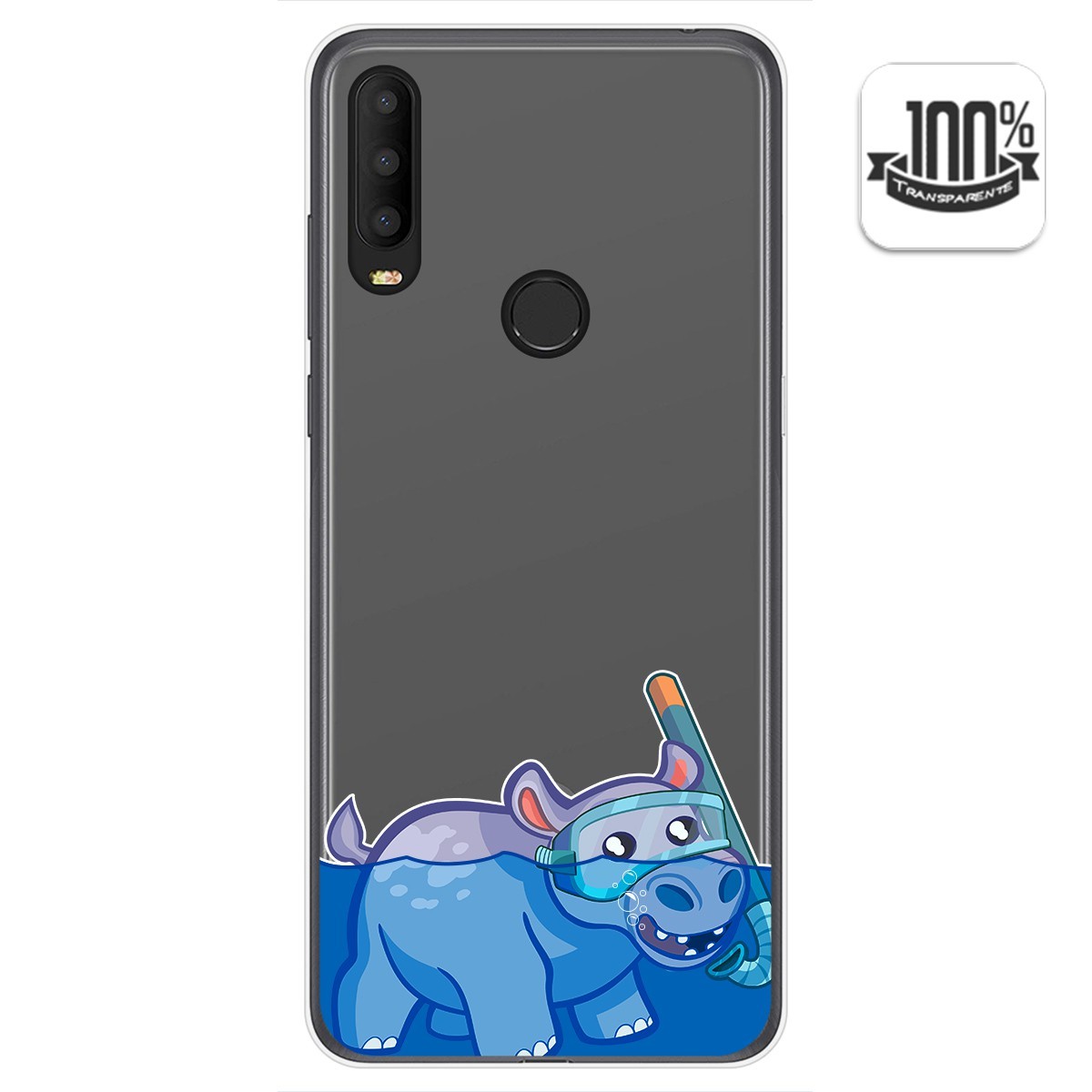 Tumundosmartphone Funda Gel Transparente para Alcatel 3X 2020 diseño Hipo Dibujos