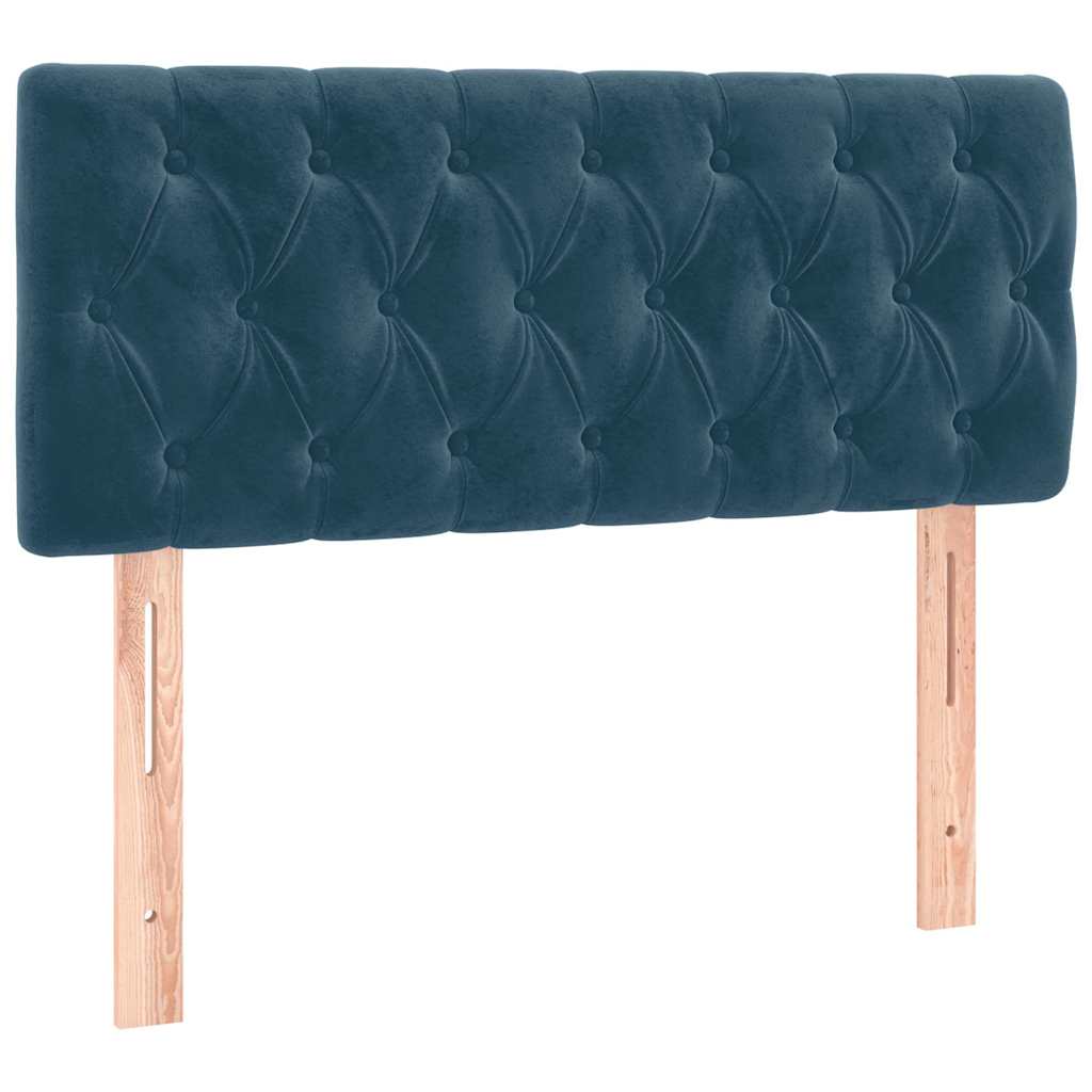 vidaXL Cabecero con LED de terciopelo azul oscuro 100x7x78/88 cm
