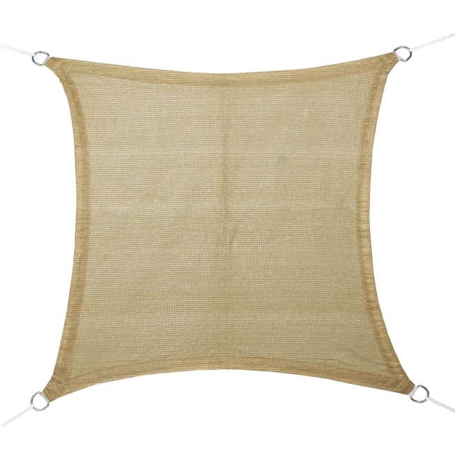 AZJARDIN.COM- Toldo Vela Cuadrado Catral 3,60 X 3,60 M en Color Arena