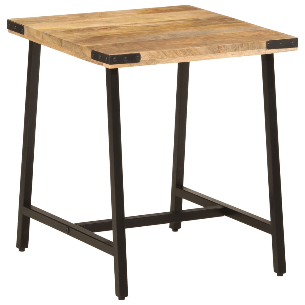 Mesa Auxiliar Vidaxl de Madera Maciza de Mango y Hierro 45x45x50 Cm