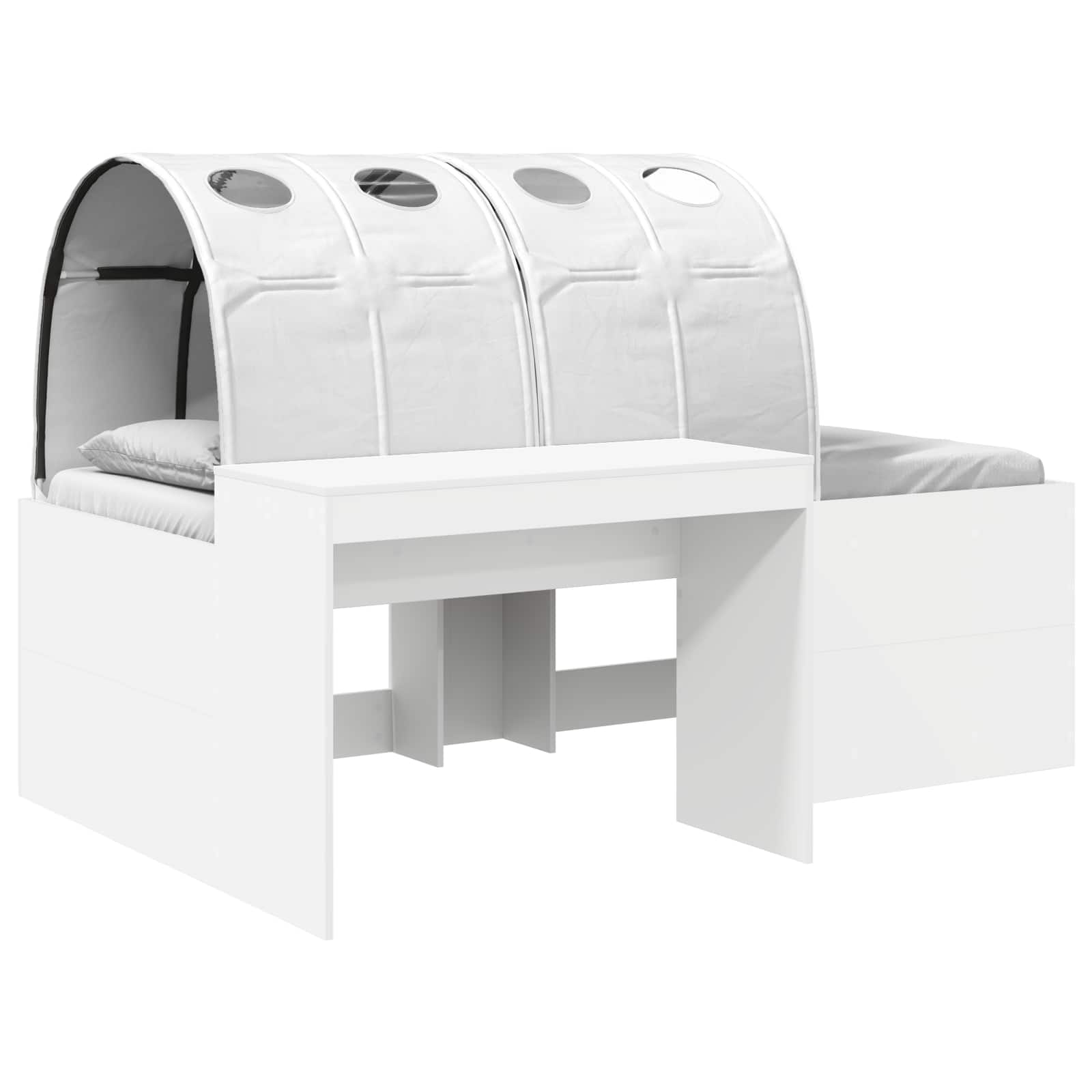 vidaXL Cama alta para niños con escritorio 3 uds. 90 x 190 cm Multicolor