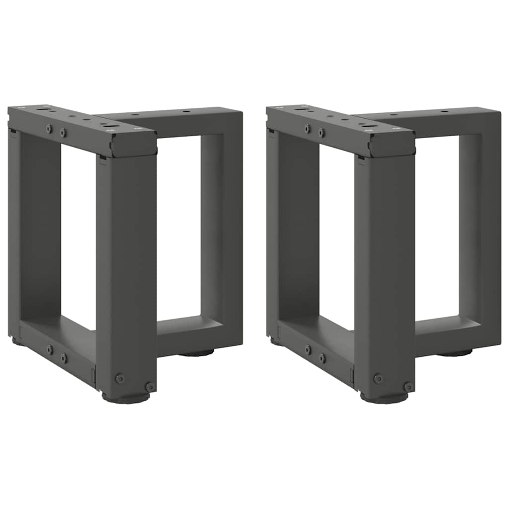 vidaXL Patas para mesa de centro en forma de T (2 unidades) 30 x 25 x (30-31) cm, acero