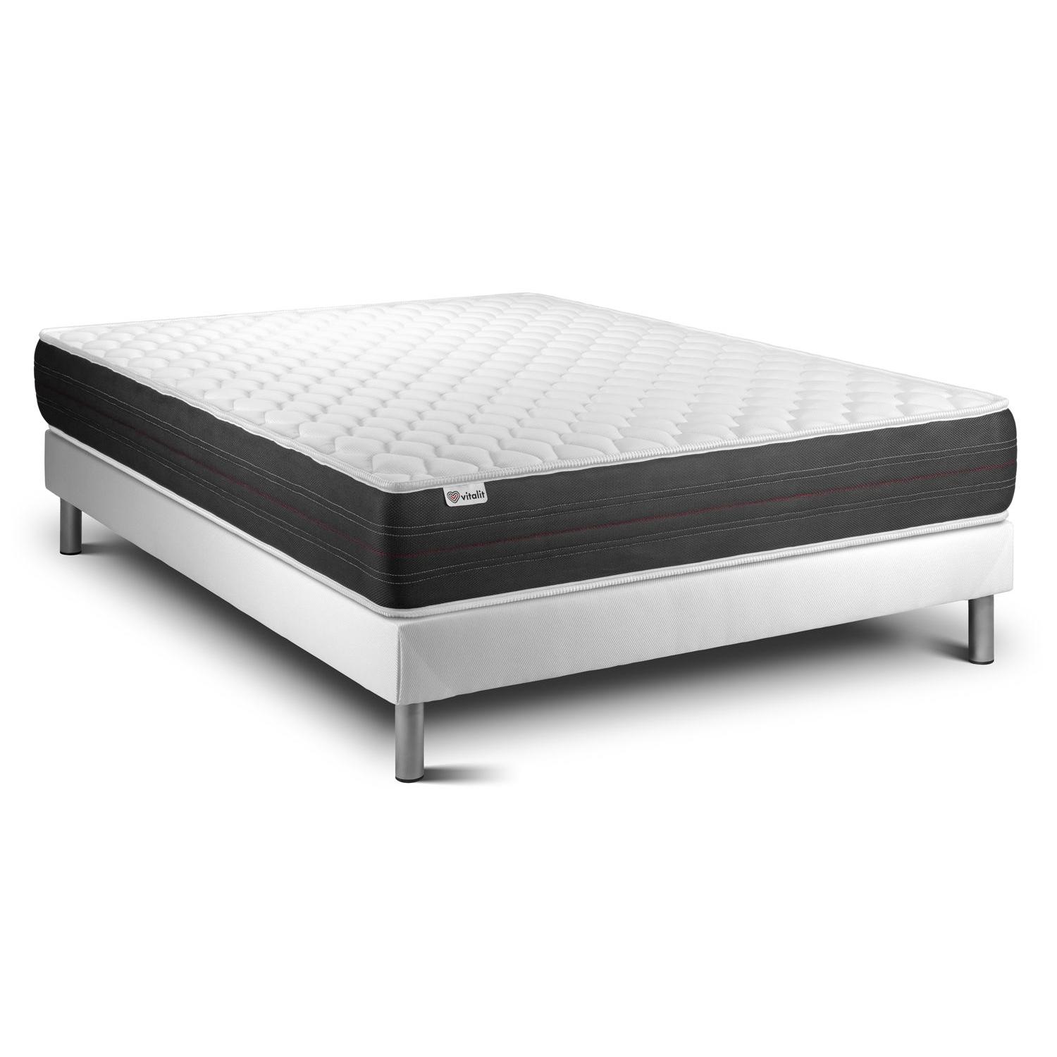 Conjunto VITAL SPRING 150 x 200 cm somier Kit blanco