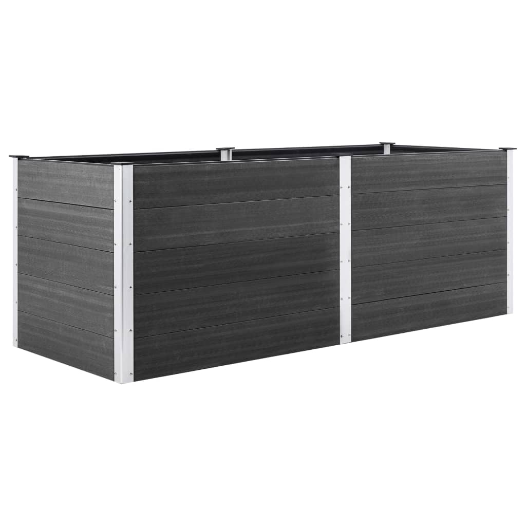 vidaXL Arriate de WPC gris dimensiones 100 x 50 x 54 cm,  100 x 50 x 91 cm,  100 x 100 x 54 cm y mas