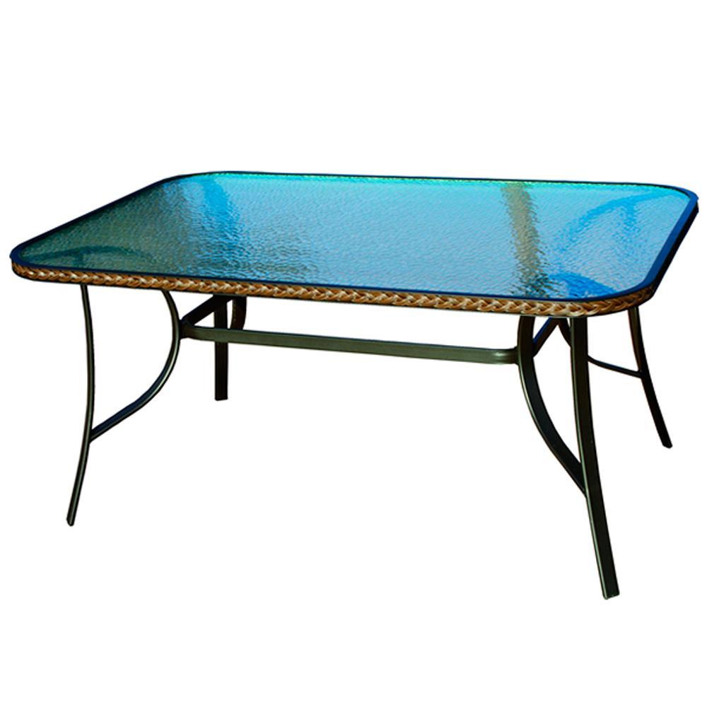 Mesa aluminio montilla marron 155x99 cm