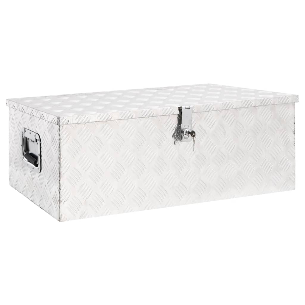 vidaXL Caja de Almacenaje de Aluminio Herramienta Accesorio Vehículo Color Negro,  Plateado, y mas