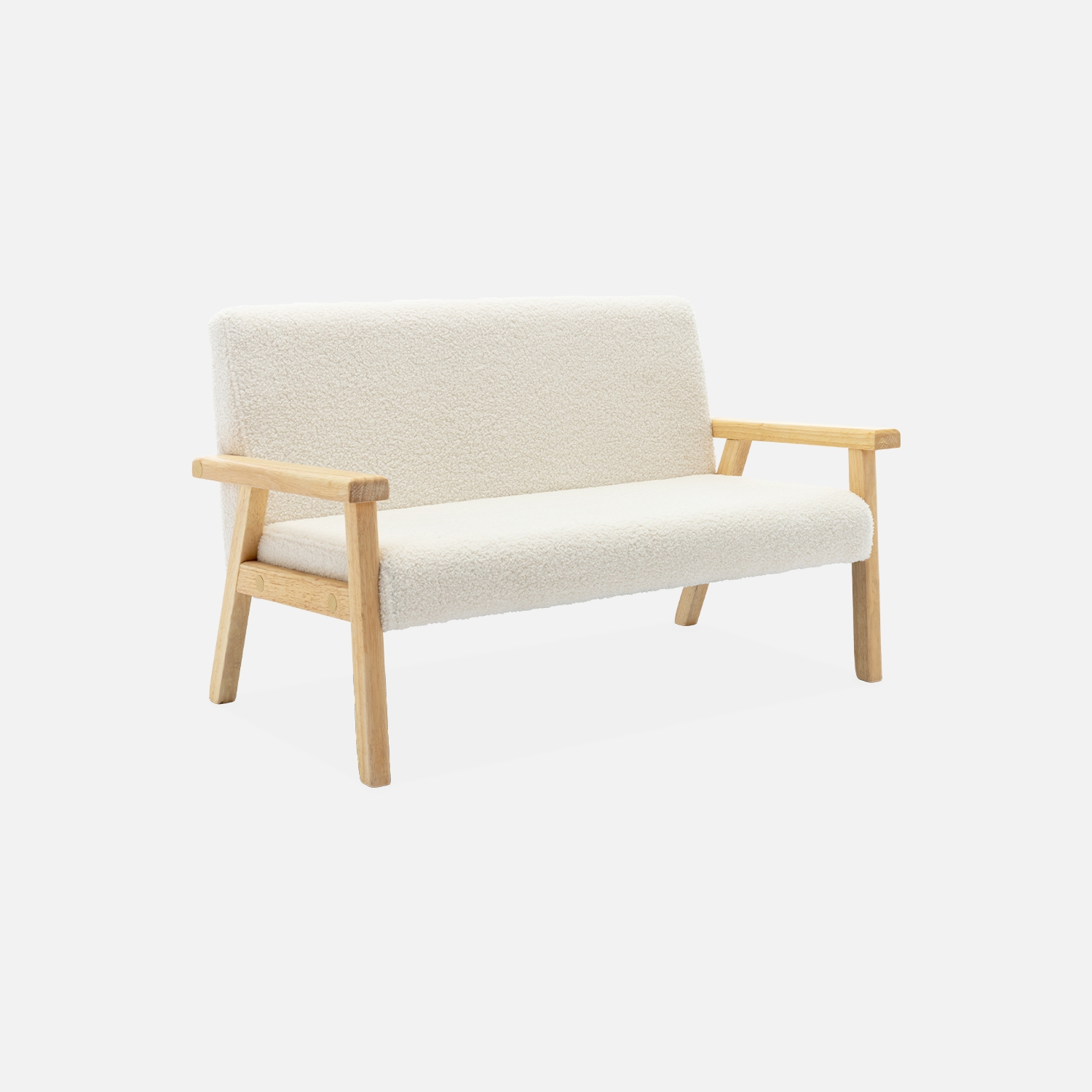 sweeek - Banco infantil de madera de hevea, 2 plazas , Isak kids , 84x43x50