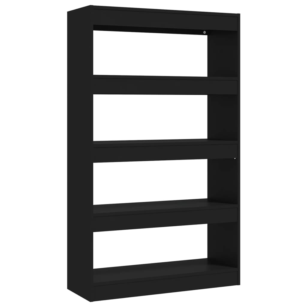vidaXL Estantería/divisor madera ingeniería 80x30x135 cm Blanco, Negro, Roble Sonoma Mueble Almacenaje Estantería para Oficina, Estudio, Dormitorio Estantería/Librería/ mueble de Almacenamiento