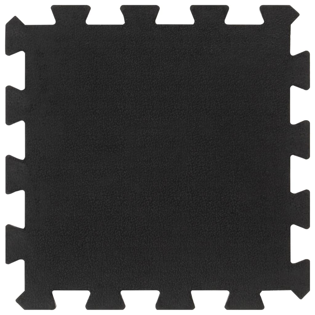 vidaXL Baldosas de suelo de goma 9 unidades negro 16 mm 30x30 cm