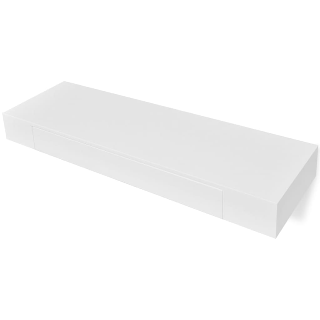 Vidaxl Estantes de Pared Flotantes con Cajones 2 Uds Blanco 48 Cm, 80 Cm, y Más