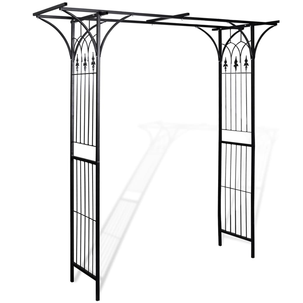 Vidaxl Arco de Jardín Hierro Negro 200x52x204 Cm