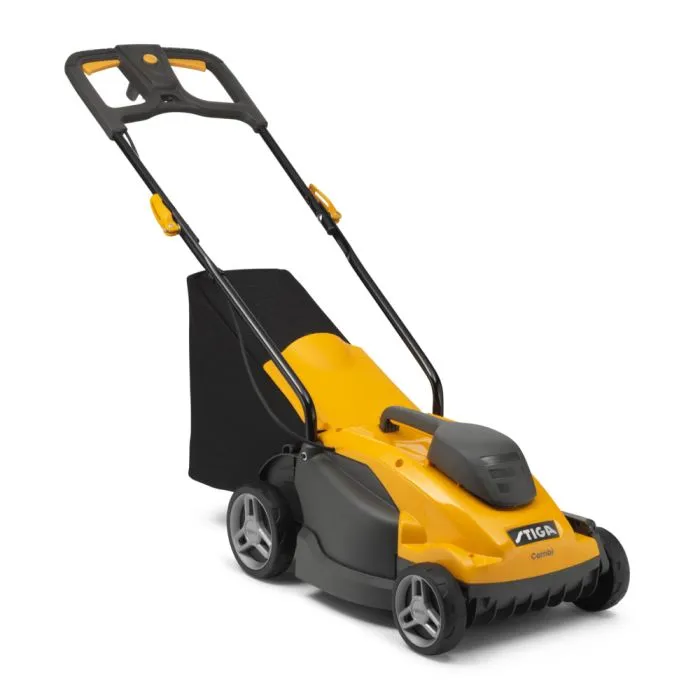 Stiga Combi 336c - Cortacésped Eléctrico de 1400 W con Bolsa de 35L y Sistema Mulching, Ligero y Compacto, 11 kg
