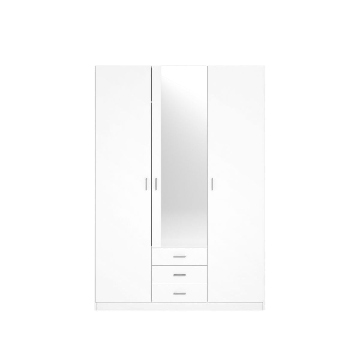 Armario Roma 3 puertas + 3 cajones con espejo 215x148,9x51 cm