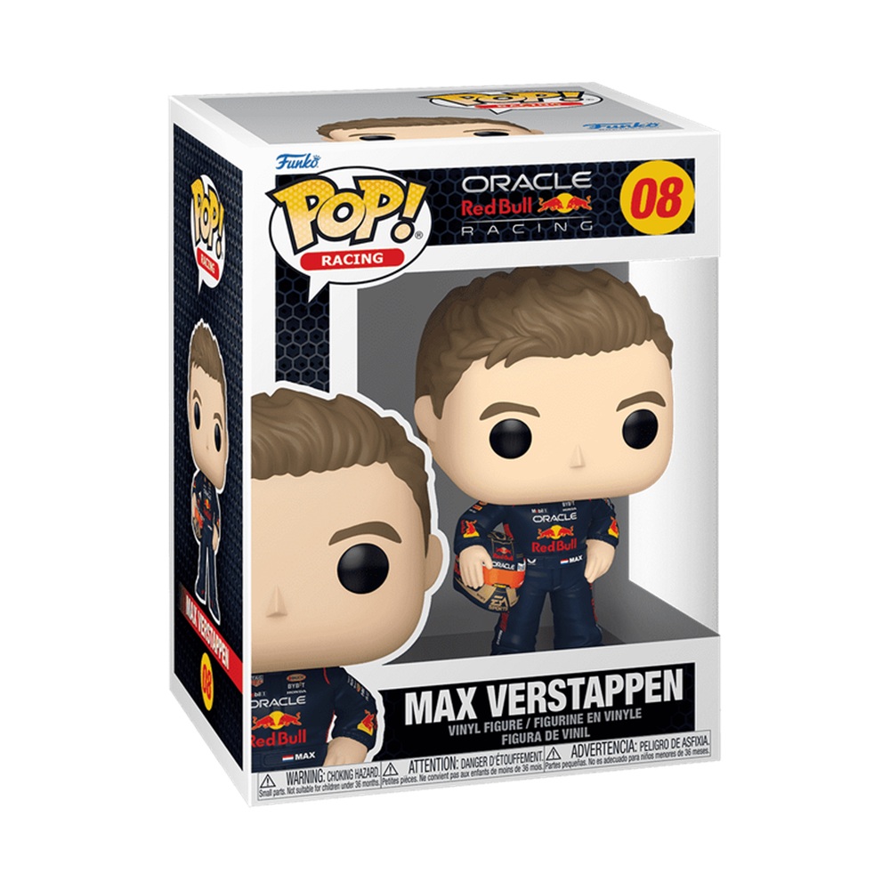 FUNKO POP! FORMULA 1: ORACLE RED BULL RACING - MAX VERSTAPPEN CON CASCO, 80580, Nº08, PRODUCTO CON LICENCIA OFICIAL