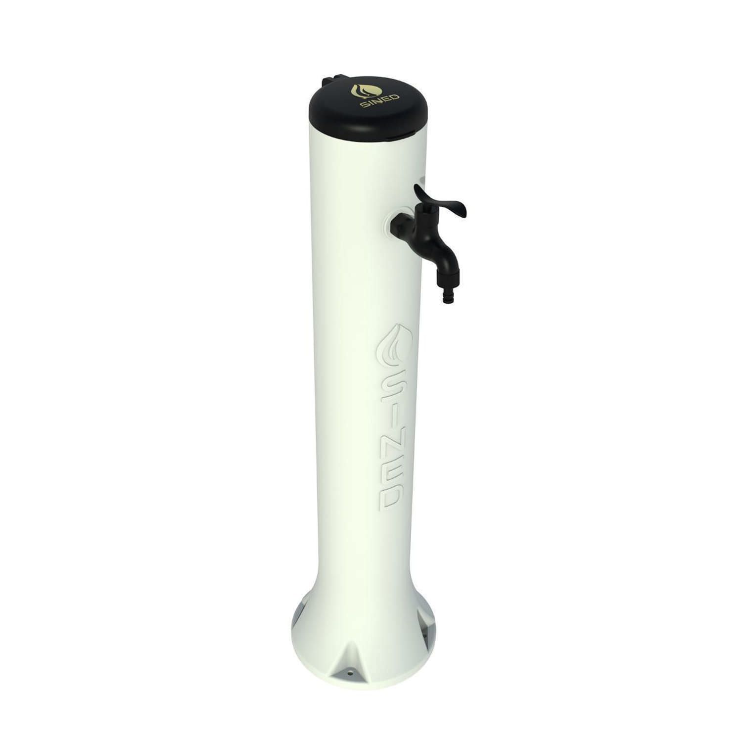 Sined Tritone Fuente De Jardin En Hdpe Preparada Para Acoplamientos Rapidos Blanco Altura 100 Cm Fabricada En Hdpe