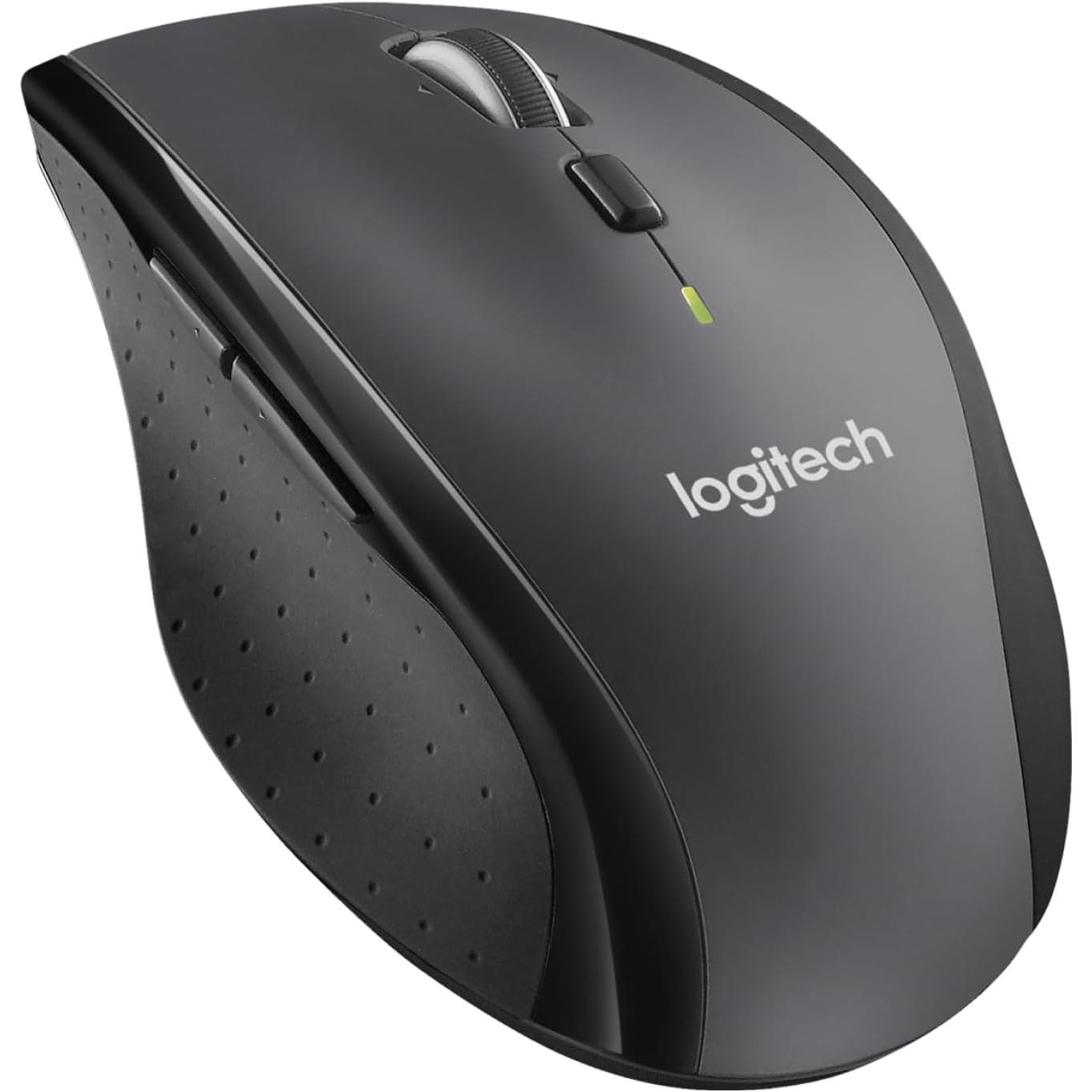 Logitech M705 Marathon Ratón inalámbrico, Receptor Unificador USB de 2,4 GHz, 1000 DPI, 5 Botones Programables, Batería de 3 años, Compatible con PC, Mac, Portátil, Chromebook - Gris