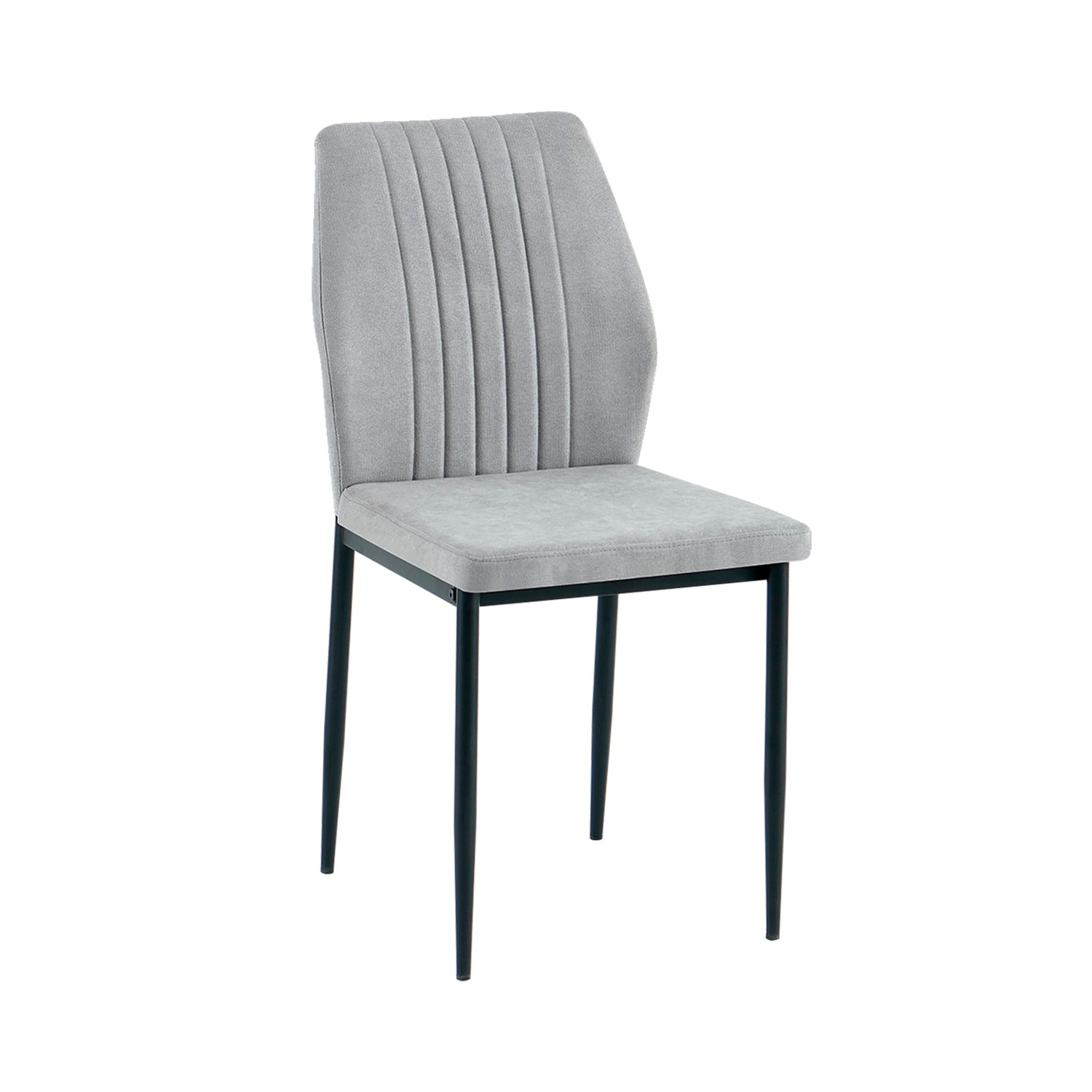 Set de 4 sillas de comedor tapizadas manuela oscuro  gris para hogar moderno mueble de almacenaje  - Homekit