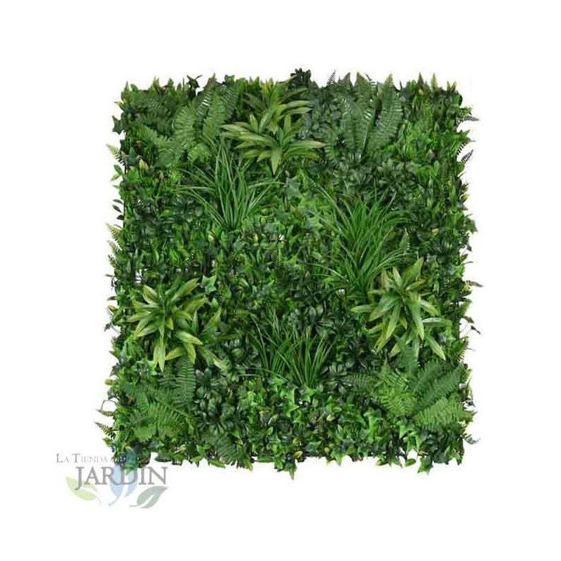 SUINGA Jardin Vertical Salvaje 100x100 cm | Planta Artificial | Decoración Pared Interior Exterior | Jardines Verticales