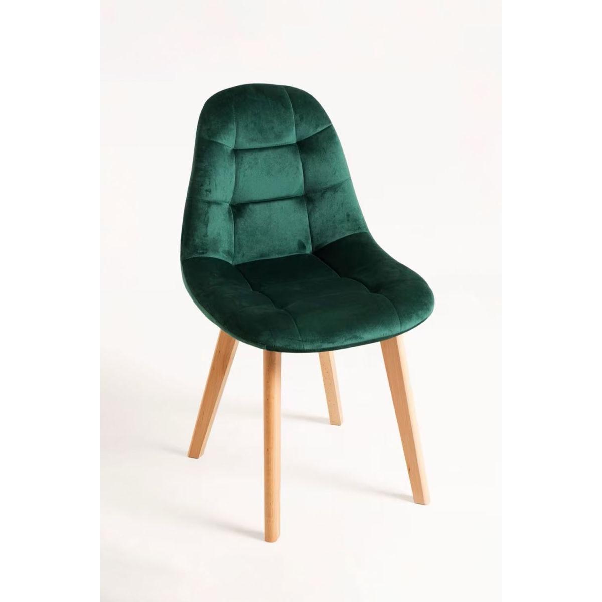 Regalos Miguel - Packs Sillas Comedor - Pack 6 Sillas Kelen Terciopelo - Verde