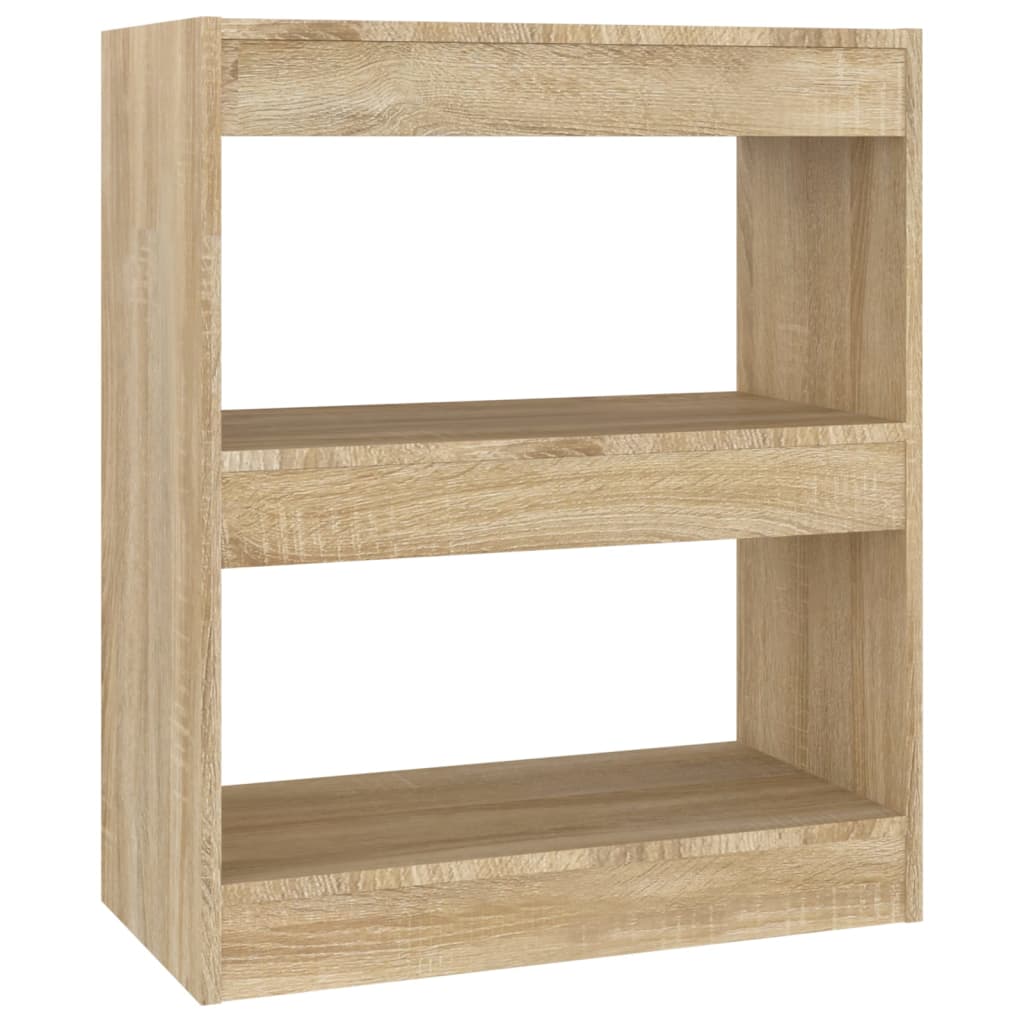 vidaXL Estantería/divisor de espacios 60x30x72 cm Blanco, Negro, Roble Sonoma Mueble Almacenaje Estantería para Oficina, Estudio, Dormitorio Estantería/Librería/ mueble de Almacenamiento