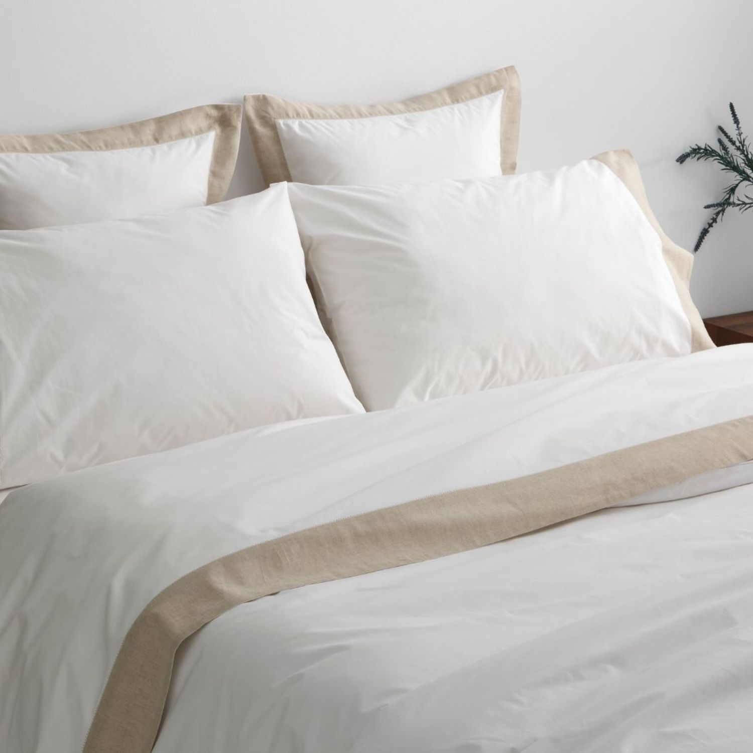 Juego Sábanas BURRITO BLANCO 100% Algodón Percal 200 Hilos Diseño 408 Blanco - Tacto Suave, Larga Duración - Cama 90-200cm