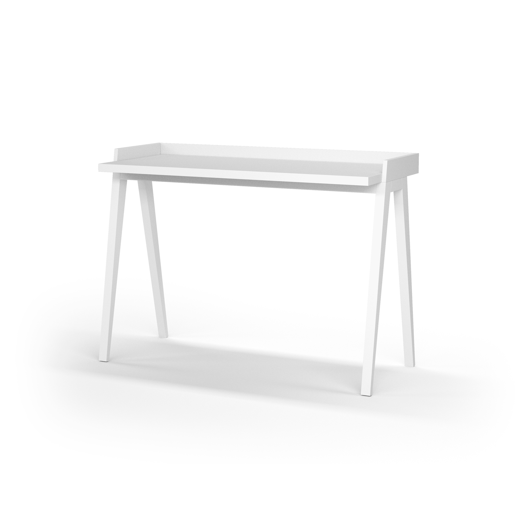 Herdasa, mesa de estudio modelo BERLIN 625, en melamina color blanco y patas lacadas.