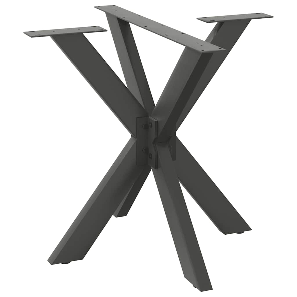 vidaXL Pata de mesa de comedor forma araña 85x85x(72-73) cm acero