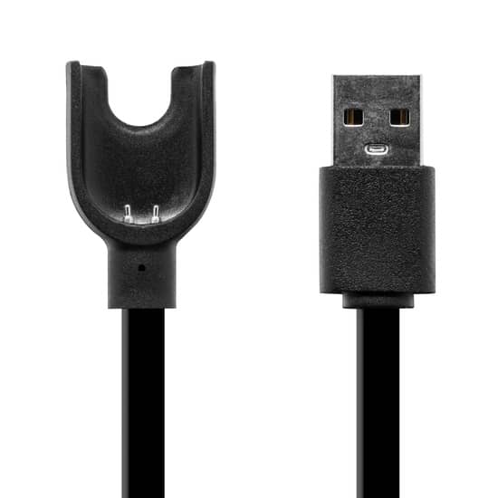 CABLEPELADO Cable USB Carga y sincronización | Compatible con Xiaomi Mi Band 2 | Cargador Xiaomi Mi Band 2 | Cable reemplazo Xiaomi Mi Band 2 | Longitud 15 cm | Negro