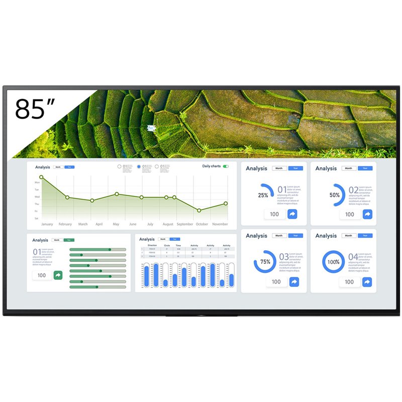 Sony Fw-85bz30l Pantalla De Señalización Pantalla Plana Para Señalización Digital 2,16 M (85") Lcd Wifi 440 Cd / M² 4k Ultra Hd