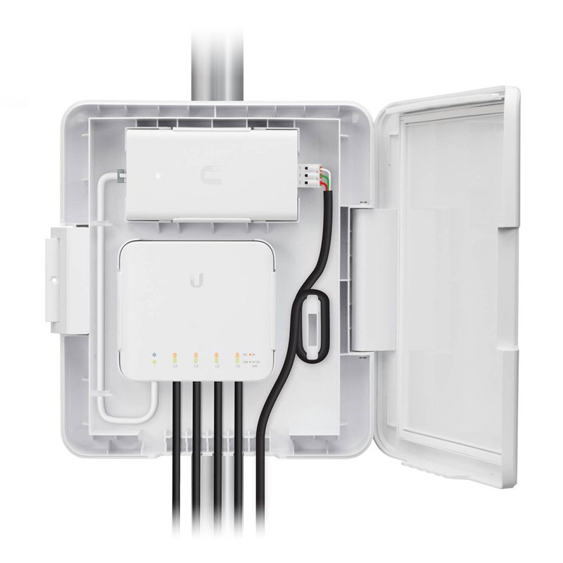 Dispositivo de red UbiQuiti UniFi que aloja USW-FLEX-UTILITY
