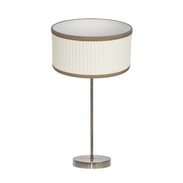 Sobremesa alto soprano 1xe27 cuero/beis 60x30x30 cm