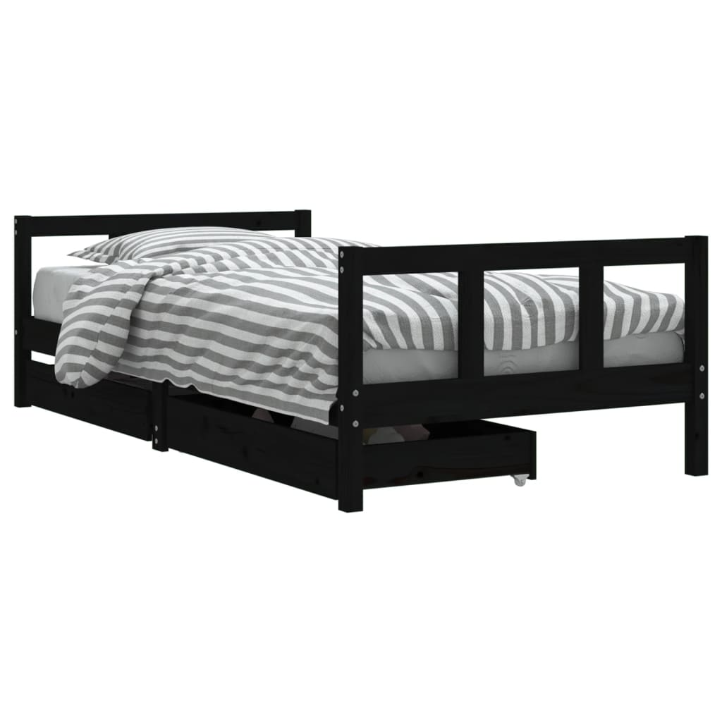 vidaXL Estructura de cama infantil con cajones madera 90x190 cm