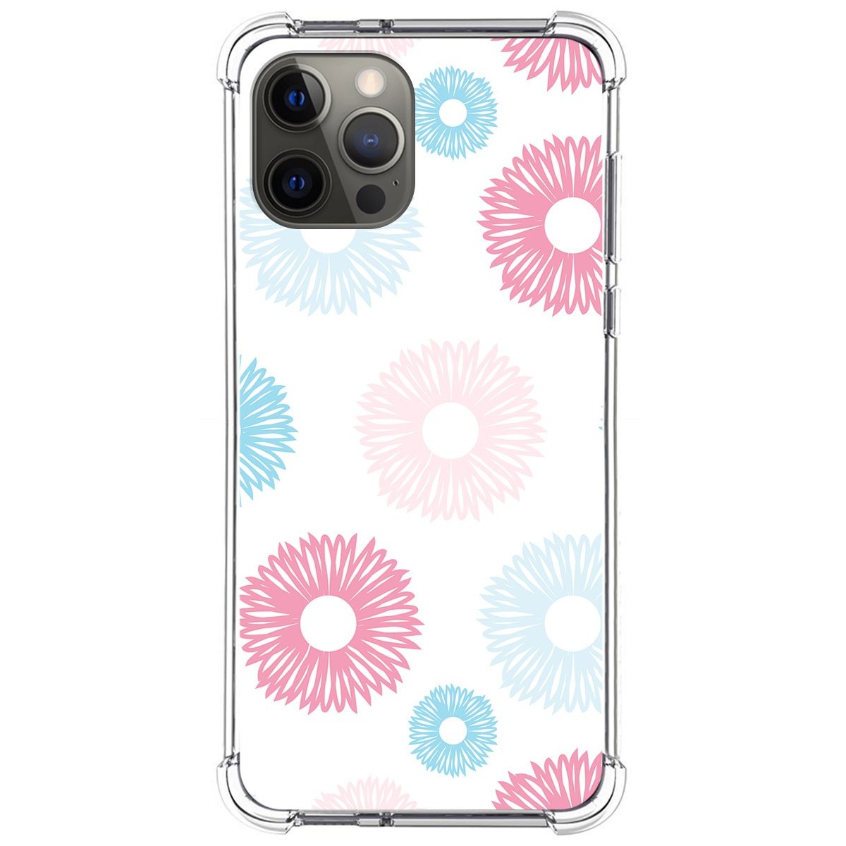 Funda Silicona Antigolpes para Iphone 12 Pro Max (6.7) diseño Flores 06 Dibujos