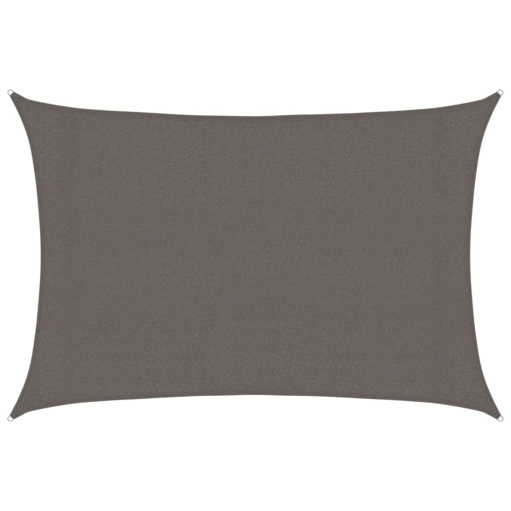 vidaXL Toldo de vela gris antracita HDPE 160 g/m² 3x5 m