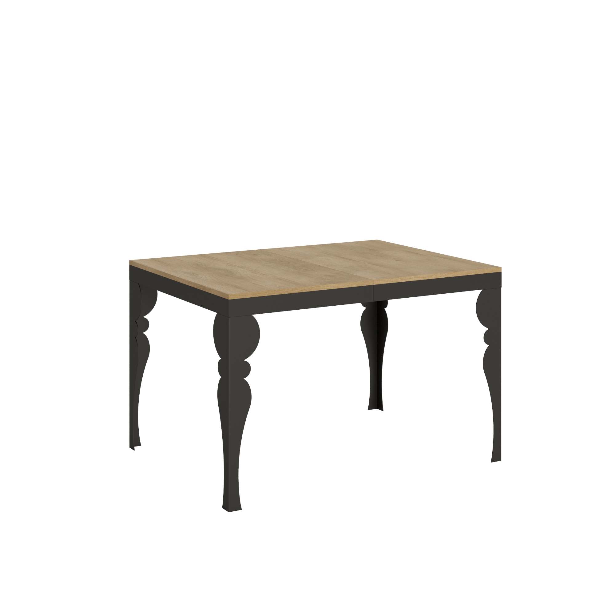 Mesa extensible 90x120/380 cm Paxon Evolution Roble Nature estructura Antracita - Itamoby